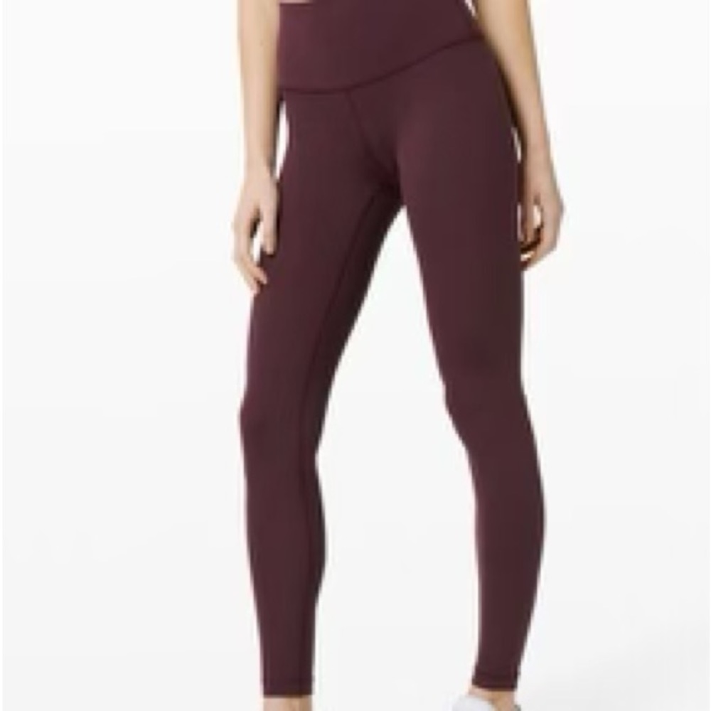 Lululemon dark burgundy workout leggings